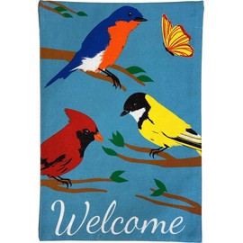 Briarwood Lane Wildbirds Spring Burlap House Flag