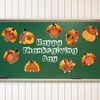 Thanksgiving Turkey Cutouts Turkey Bulletin Board Decorations Fall Cut-Outs Decor