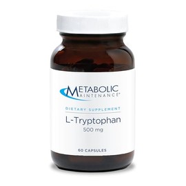 Metabolic Maintenance L-triptófano - 500 mg L-triptófano - Soporte neurotransmisor - Hipoalergénico - 60 porciones - 60 cápsulas