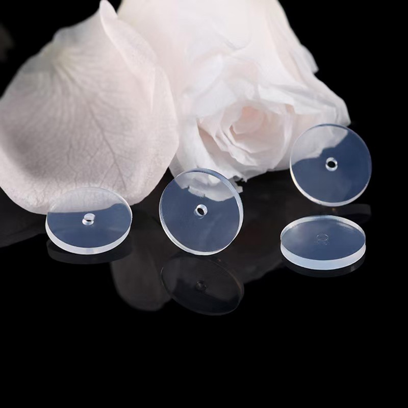 50Pcs Silicone Earring Backs Stopper for Piercings, Clear Discs Stabilizer