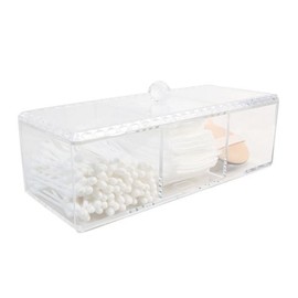 Mellowmon Cosmetic Case Small Cosmetic Organizer Cotton Swab Holder Vanity Organizer