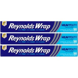 Reynolds Wrap Aluminum Foil, Heavy Duty, 50 sq ft, (3 pack)