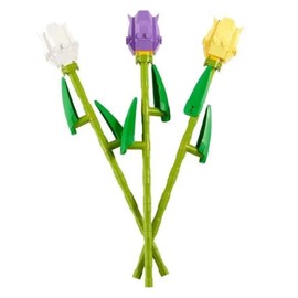 Flower Bouquet Building Kit Assorted Colors Hands On Ability Easy Assembly Flower Building Blocks for Adults Kids