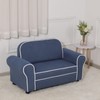 Yoonnie room Kid Sofa Chair, Linen Fabric 2-Seater Upholstered Couch,for