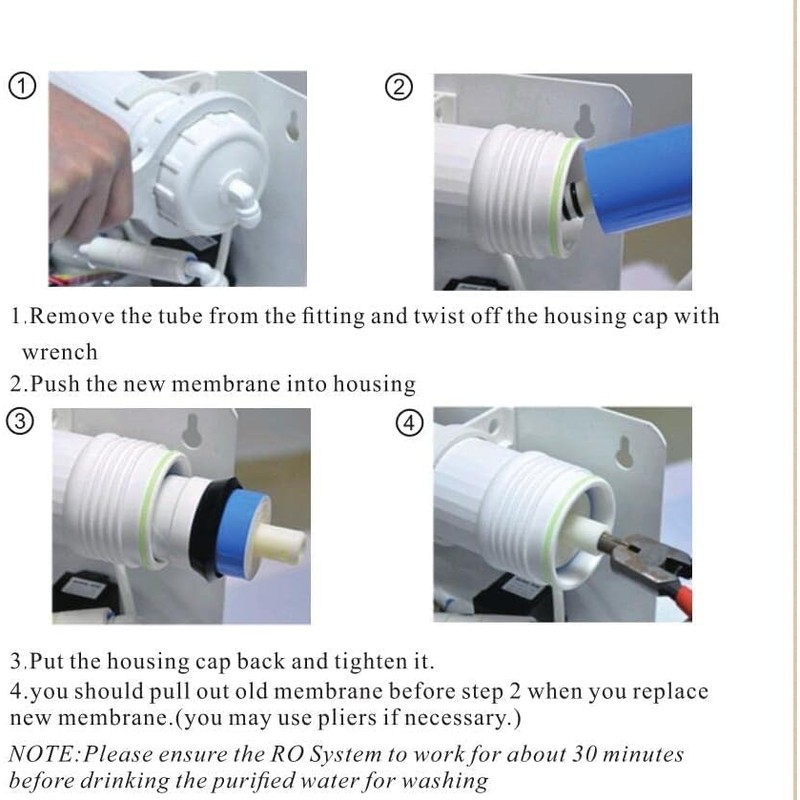 100 GPD Reverse Osmosis Membrane Water Filter Replacement for RO