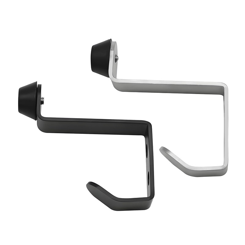 GEFONG Door Stop Stainless Steel with Coat Hooks Depth 76mm