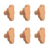 Wooden Cabinet Knobs, Pack of 6 Cabinet Knobs, Cloud Wood