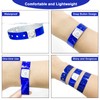 Ouchan Holographic Plastic Wristbands Blue - 100 Pack Wristbands for