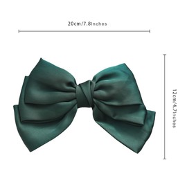 scicent Hair Barrettes for Women Large Hair Bowknots Girls Hair Bow Solid Color Bow Hair Clips Soft Satin Big Bowknot Hairpin Silky Bows Hair Pins for Party Wedding Prom - 28109