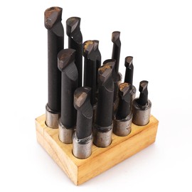 Oudtinx 12-Piece 3/4" Boring Bar Set - C6 Carbide Tipped Lathe Tools Kit for Metal Turning, Drilling, Milling (Includes Base)