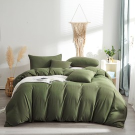 Pureant Olive Green Comforter Sets California King Solid Dark Green Bedding Comforters Cal King Plain Army Green Soft Cozy Quilts Dark Grass Green Blankets Modern Minimalist Hunter Green Comforters