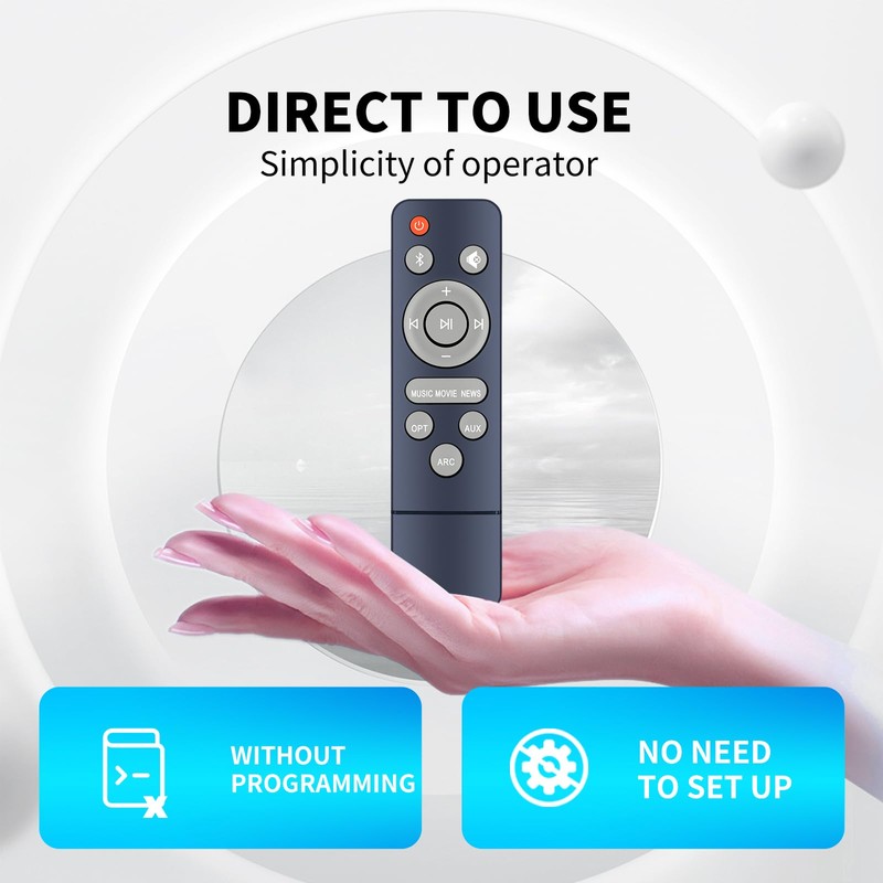 HZIME New Replacement Remote Control Compatible for Assistrust KY-8000 KY-2023,