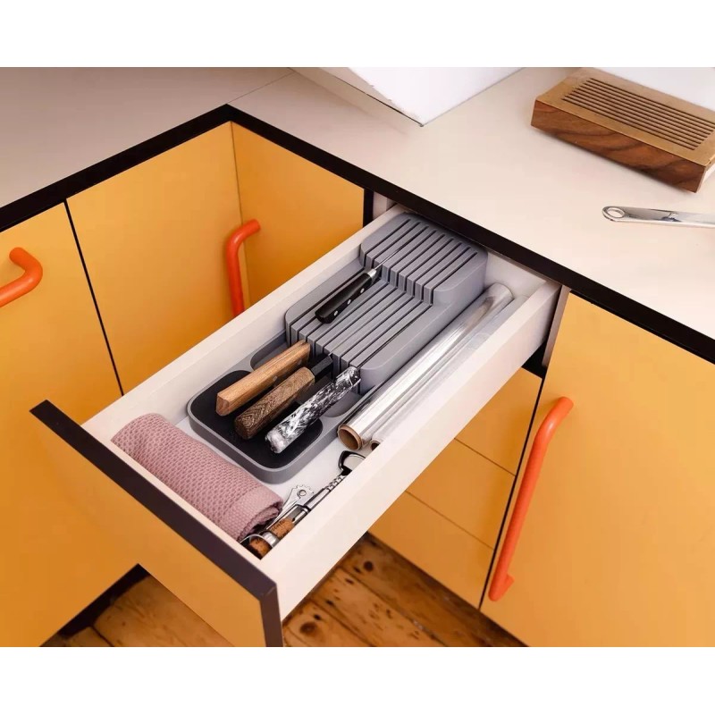 Luxury Organizador De Cuchillos Cajón 9 Cuchillos 2 Niveles Blanco