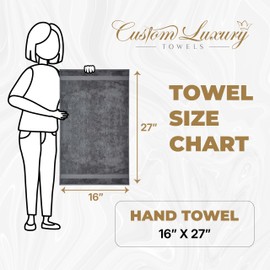 Toallas de mano personalizadas de lujo con monograma, juego de 2 unidades, algodón turco auténtico, certificado Oeko-Tex, monograma bordado de hilo dorado con texto en inglés - Toallas personalizadas - Toallas de mano de baño