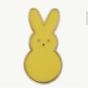 PEEPS Easter Bunny Rabbit Cottontail Gold Multicolor Enamel Brooch Pin