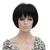Lydell 8-10" Short Layered Shaggy Heat Resistant Synthetic Wigs Darkest