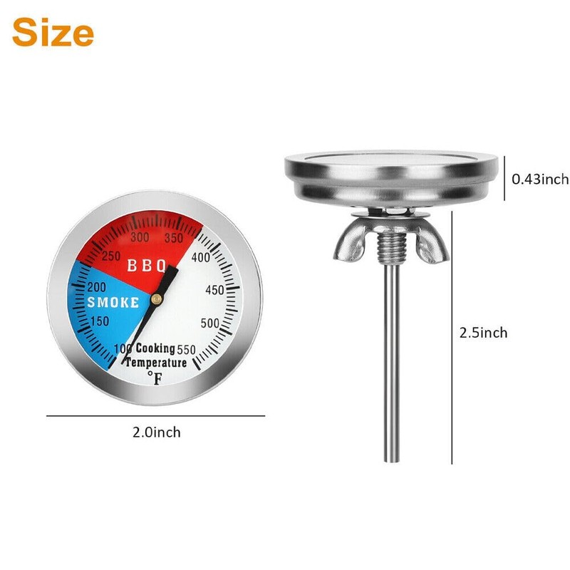 UCCKEYI 4PCS Temperature Thermometer Gauge Barbecue BBQ Grill Smoker Pit