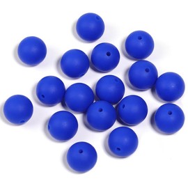 【B170】 Beads for DIY Projects: 15mm Round, Mixed Color, 30Qty PRINT, 50Qty SOLID Silicone Beads - B170:_YM387