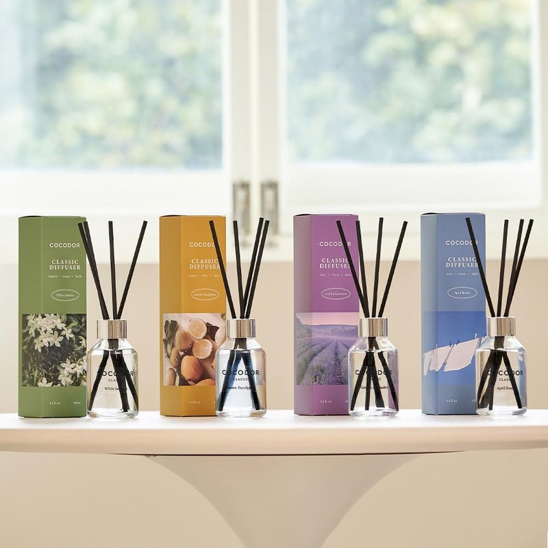 COCODOR Classic Reed Diffuser/Black Cherry/3.4oz(100ml)/1 Pack/Home Fragrance Scent Essential Oil