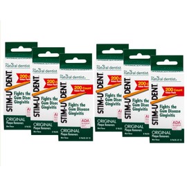 STIM-U-DENT Plaque Removers, Value Pack, Mint, 8 pk 25 ea (Pack of 6)