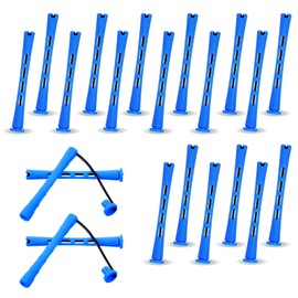 20 Pcs Perm Rods For Short Hair Small Plastic Hair Perming Rods And Rollers Hair Curling Roller Rods Hair Perm Rods Perm Rods Medium For Long Hair (0.35 Inches, Blue)