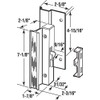 Prime-Line C 1003 Black Aluminum, Sliding Door Handle Set with
