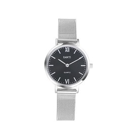 EAMTI Women's Mesh Bracelet Watch 28mm/32mm Quartz Watch - Color: Black, Dial Diameter: 32mm
