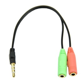 AKORD PC Headset to Smartphone Adapter Dual 3.5 mm Male to Female Splitter Cable