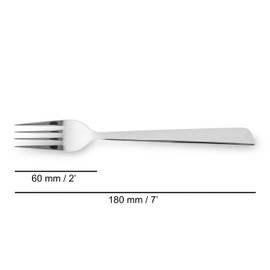 Arcos Toscana Series - Dessert Fork/Table Fork - Monoblock Made of 18/10 and 180 mm Stainless Steel Colour Silver