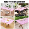 Smiry Rectangle Picnic Table Cover, Waterproof Elastic Fitted Camping Tablecloths