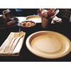 Disposable Bamboo Fibre Paper Plates l 10 inch (25cm) Round