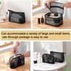 5-Piece Travel Cosmetic Bag Set - Durable Mesh Travel Organizers