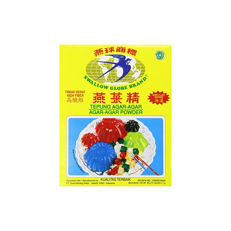 Swallow Agar-Agar White, 1 Ounce (Pack of 12)