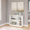 BOWERY HILL 2 Shelf Small Wood Storage Bookcase in White,
