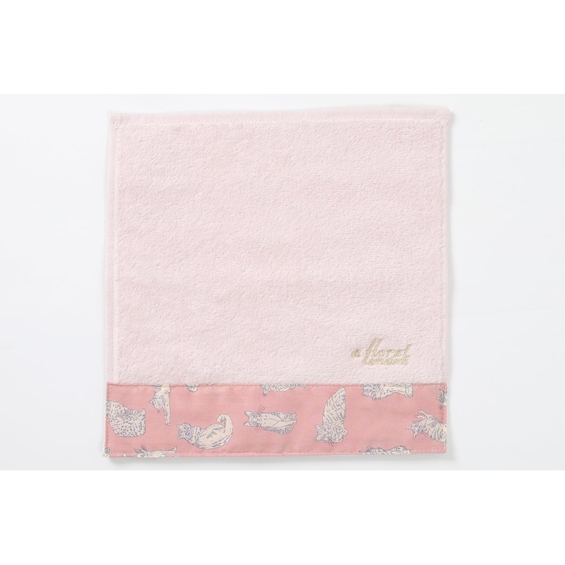 DDintex FLORET LONDON Ruched Hand Towel, Miao, Pink, 7.9 x