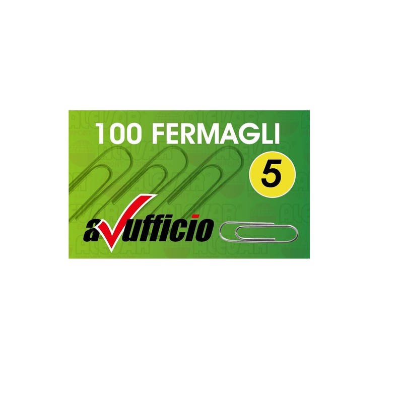 Alevar 100 Steel Paper Clips 50mm No.5 Large Office Clips