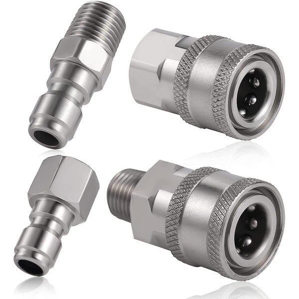 LALOCAPEYO 2 Sets of NPT 1/4 Inch Pressure Washer Connector