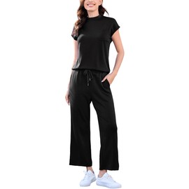 Totatuit 2 Piece Sets for Women Matching Sweat Set Travel Outfit For Airplane