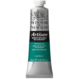 Winsor & Newton 8840582 Artisan Water-Mixable Oil Paint, High Pigment Concentration, Good Coverage & Light Fastness - 37 ml Tube, Viridian Colour