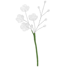 Zohvia 10 Pcs multipack Handmade Floral Hair Pins for Women – 3D White Flower White Beads Hair Accessories for Updos, Bridal Hair Clips for Wedding, Prom, Bun, Party & Daily Use