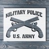 U.S. Army Military Police MP Stencil, Reusable & Sturdy, 11"