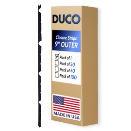 Duco USA-Made Classic Rib Foam Closure Strips 3ft Long, 9" Rib Profile - 1 Pack of Black Corrugated Roof Foam Strips - Weatherproof Seal to Block Gaps, Noise, Moisture, and More