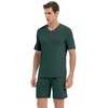 JINSHI Short Pajama Set for Men 2 Piece Pjs Bottom