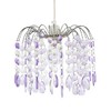 Contemporary Waterfall Designed Pendant Light Shade with Lilac and Clear
