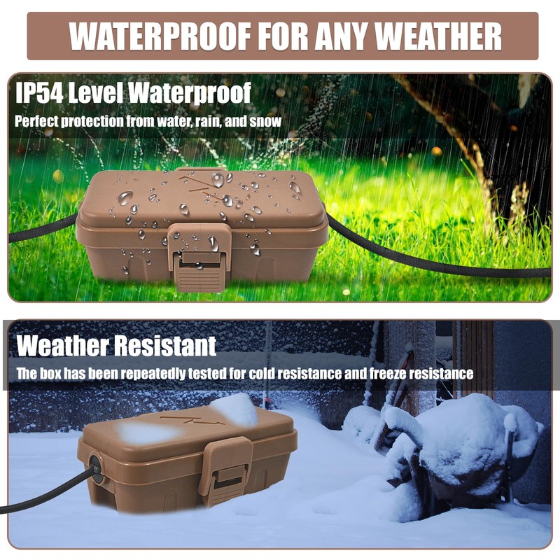 Hrensaw Small Weatherproof Electrical Connection Box(6 x 3.5 x 2.2inch),Outdoor
