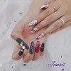 ⭐️ Snake handmade nail tips ✨ - Long Almond /