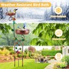 YOFOVI 2 In 1 Bird Bath for Outside, Freestanding Large