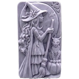 Witch Silicone Mold SOAP Plaster Wax Resin Clay 5oz