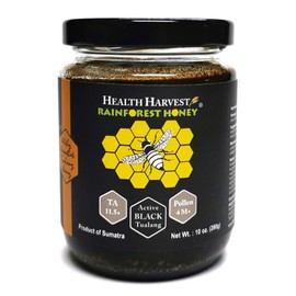 Tualang Black Honey 10oz (TA 11.5+, Pollen Count 4.0M+, Pollen Variety 100+) Intense Choice for Women Preservation, Wild-ripening on 250ft Treetop, Raw, Unpasteurised, Unfiltered