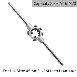 Kyuionty Die Stock Handle Wrench M16 - M20 Metric Round Die Holder, 45mm/ 1-3/4 Inch Diameter